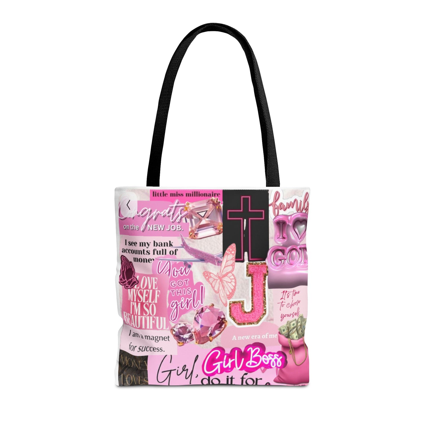 Inspirational Tote Bag for Girls - Motivational AOP Design