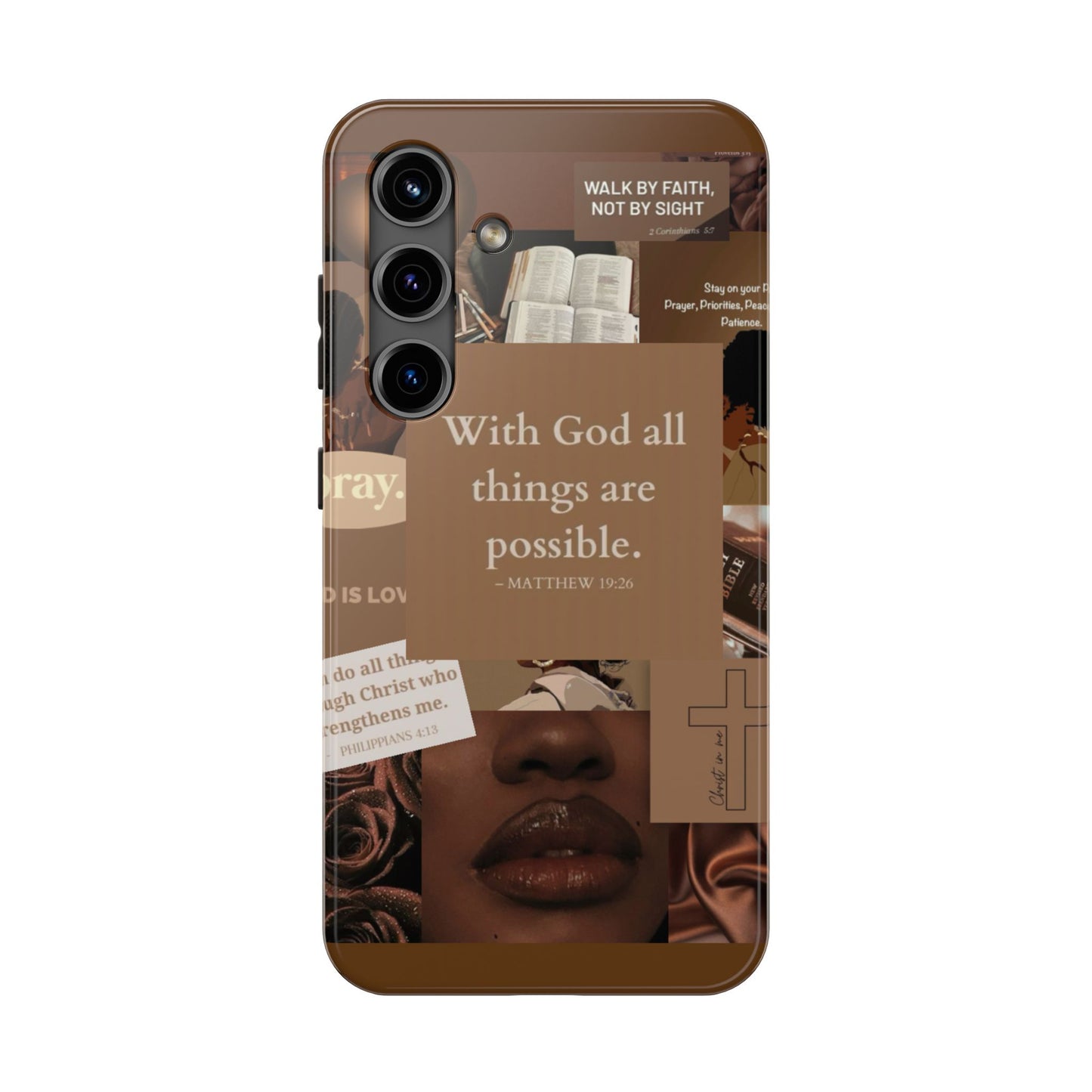All things are possible phone case bold faith daily reminder