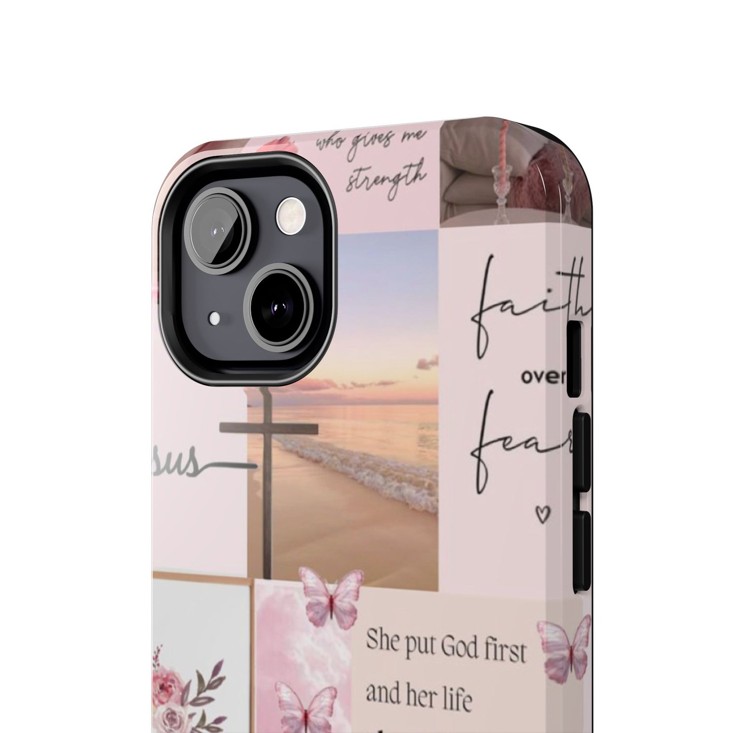 Put God first phone case, gentle strength, and soft surrender