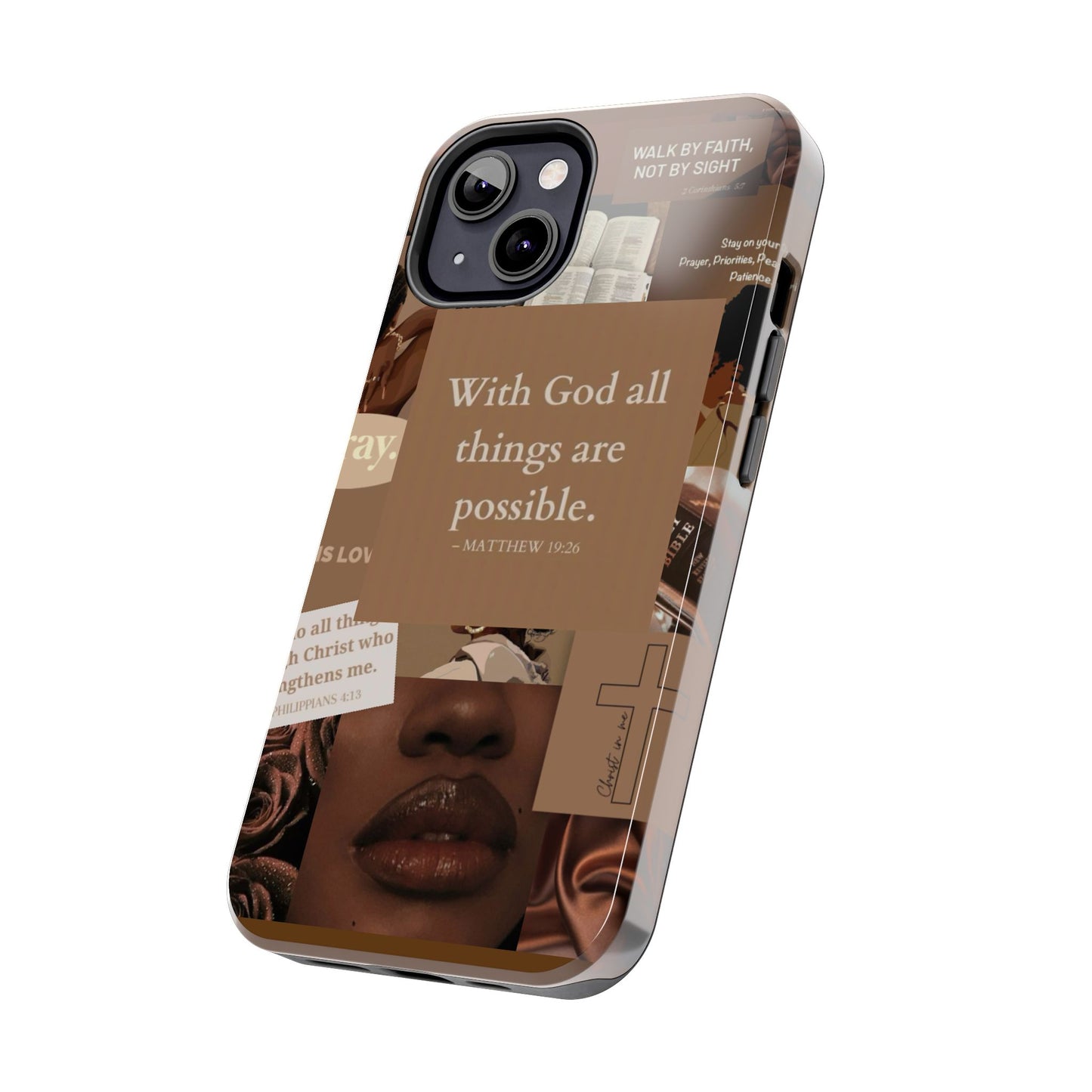 All things are possible phone case bold faith daily reminder