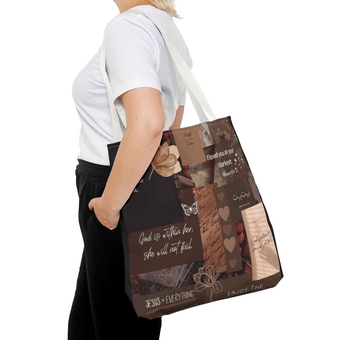 Inspirational Quote Tote Bag - AOP for Everyday Use