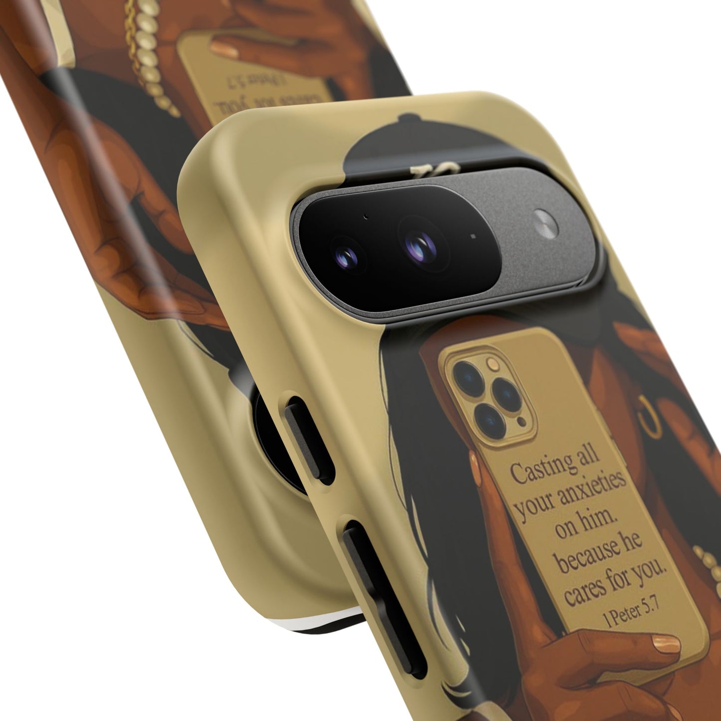 1 Peter 5:7 faith phone case cast your cares