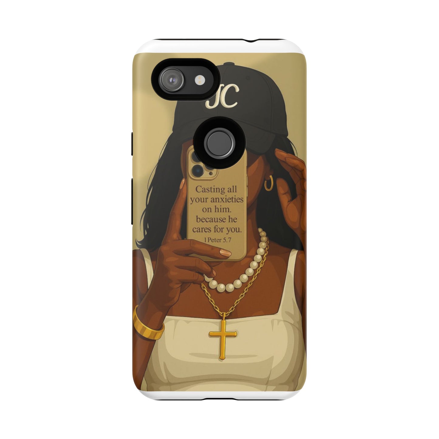 1 Peter 5:7 faith phone case cast your cares