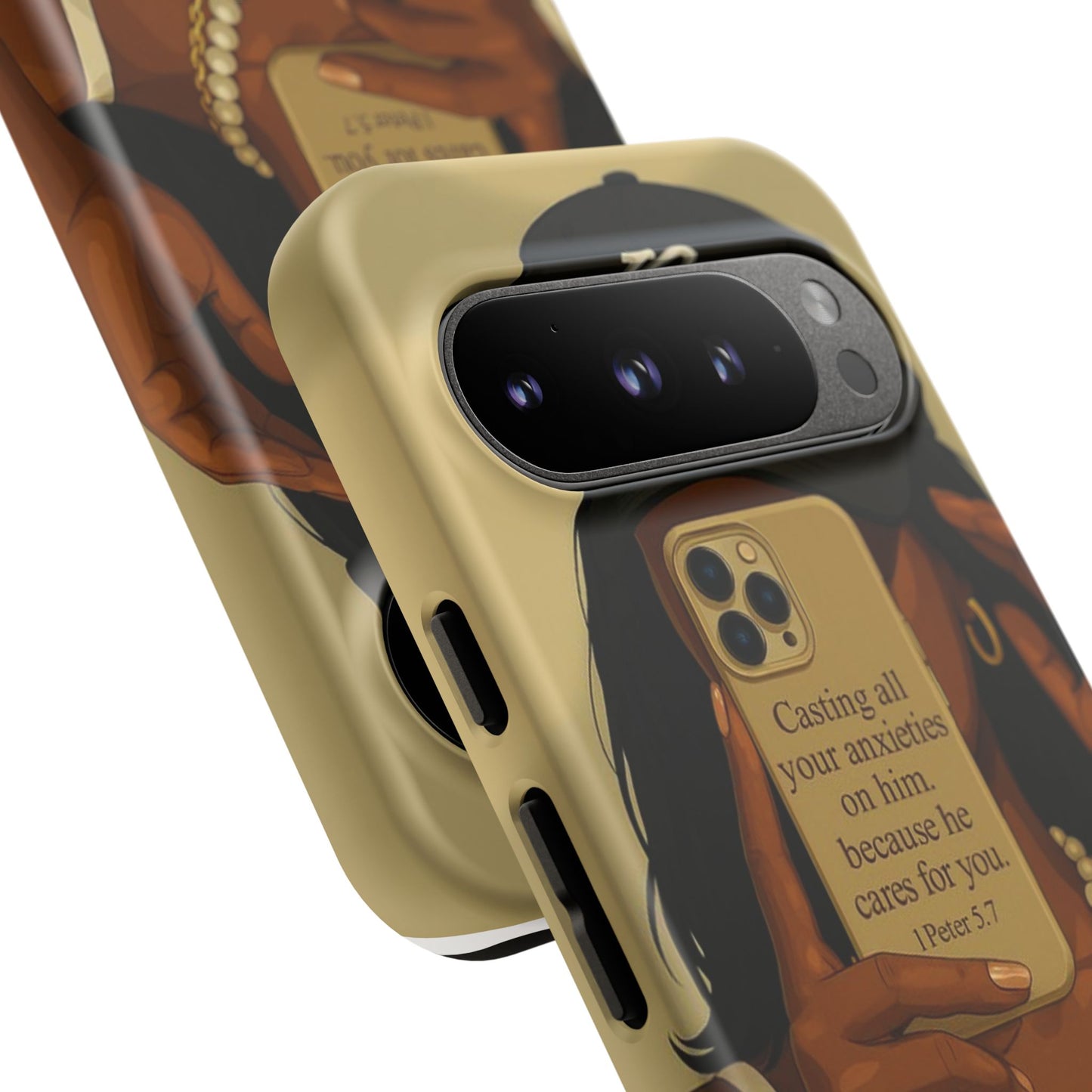 1 Peter 5:7 faith phone case cast your cares