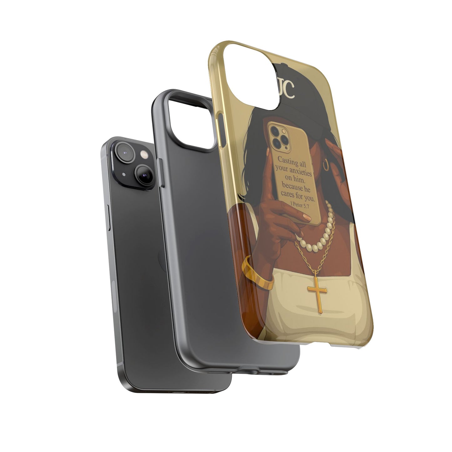 1 Peter 5:7 faith phone case cast your cares