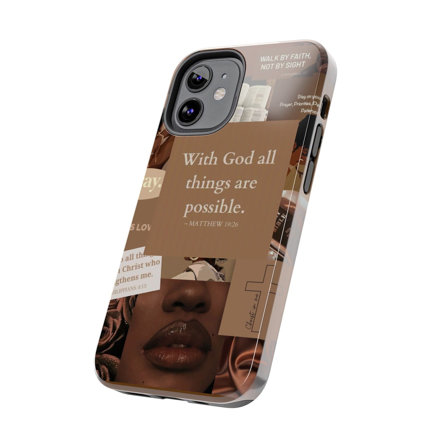 All things are possible phone case bold faith daily reminder