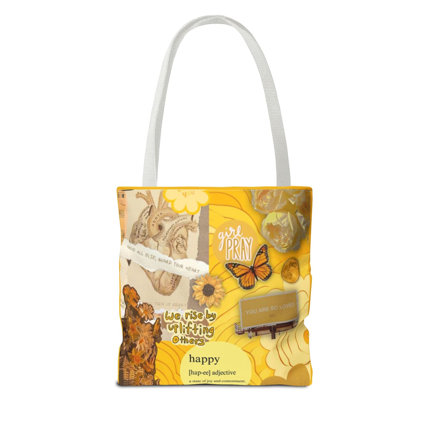 Happy Vibes Tote Bag - Cheerful Design for Everyday Use