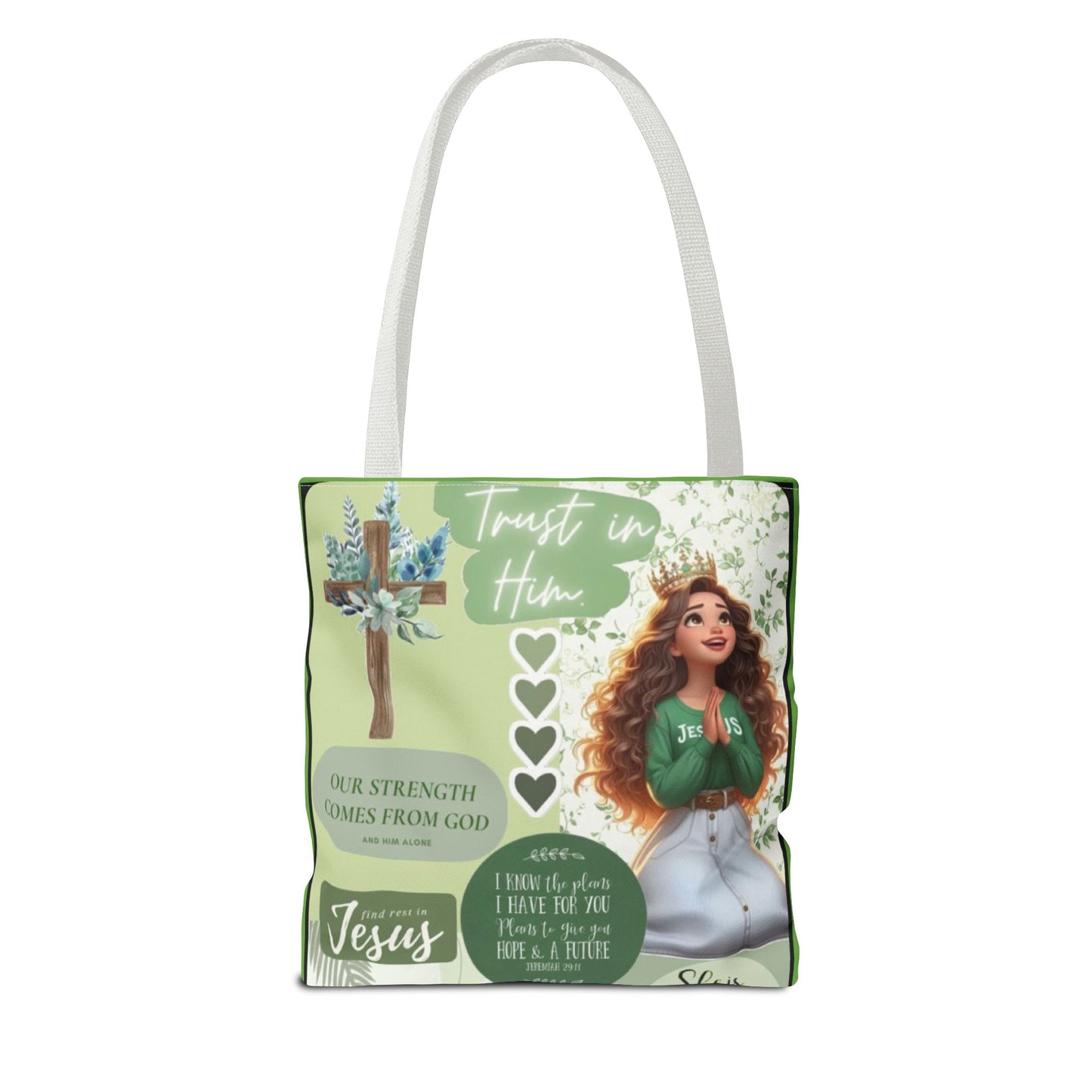 Inspirational Tote Bag - Trust in Him Design