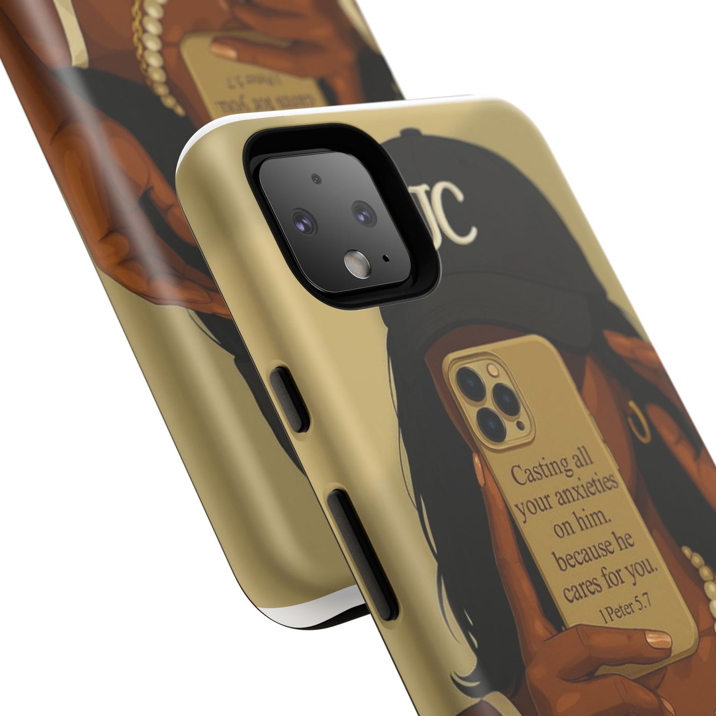 1 Peter 5:7 faith phone case cast your cares