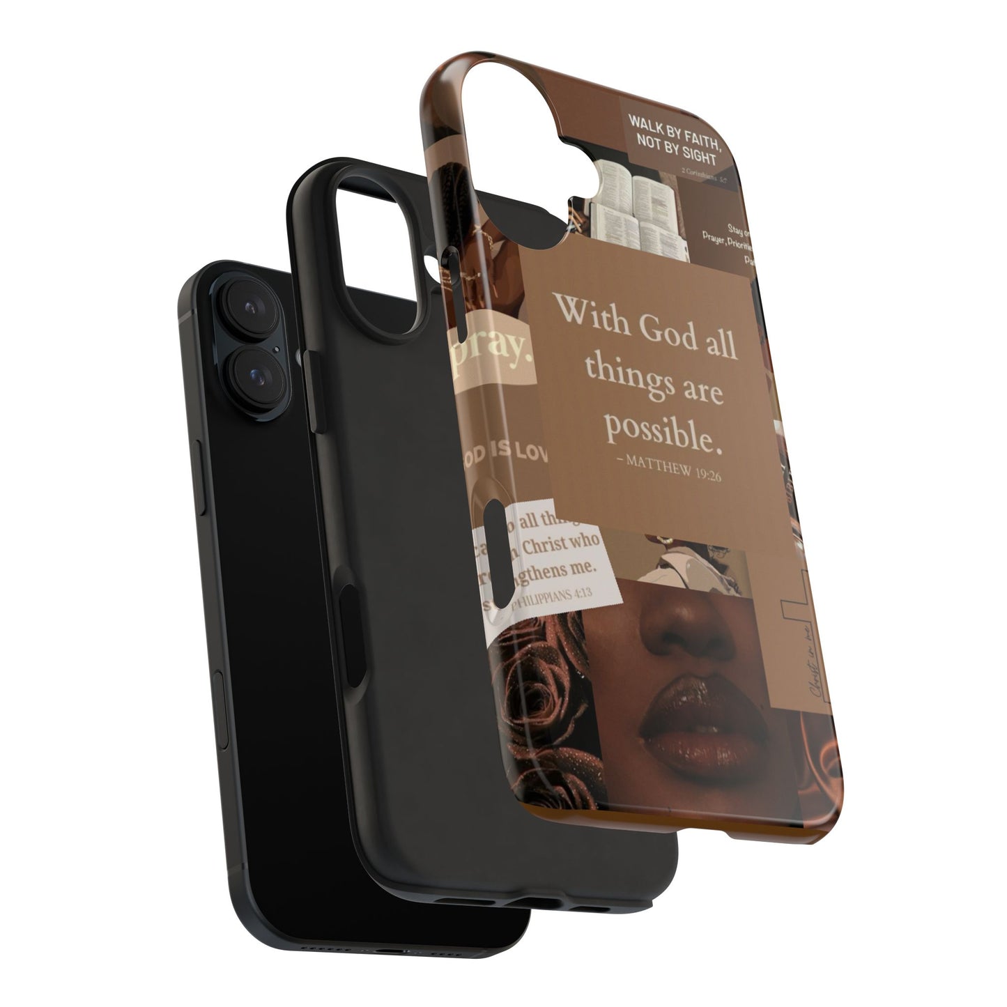 All things are possible phone case bold faith daily reminder