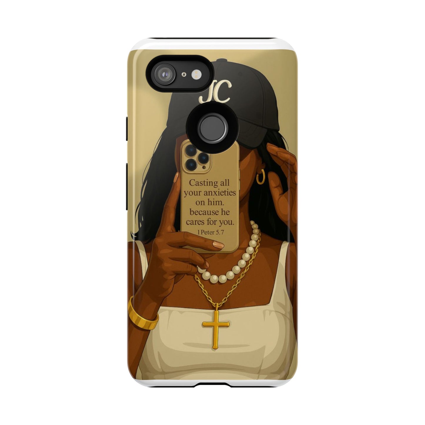 1 Peter 5:7 faith phone case cast your cares