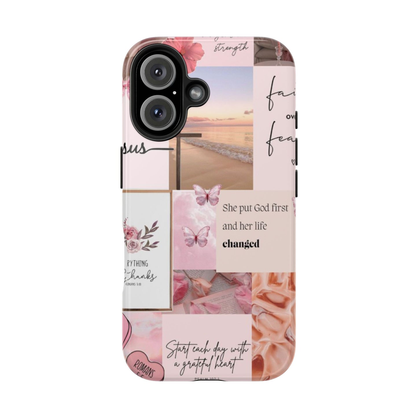 Put God first phone case, gentle strength, and soft surrender