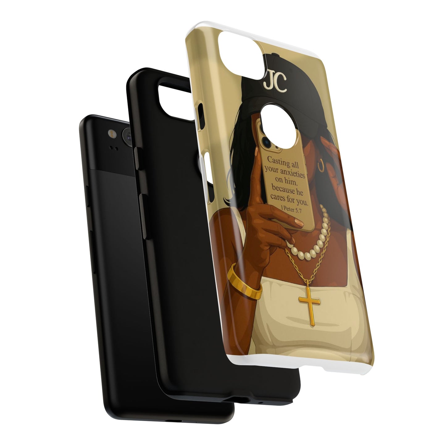 1 Peter 5:7 faith phone case cast your cares