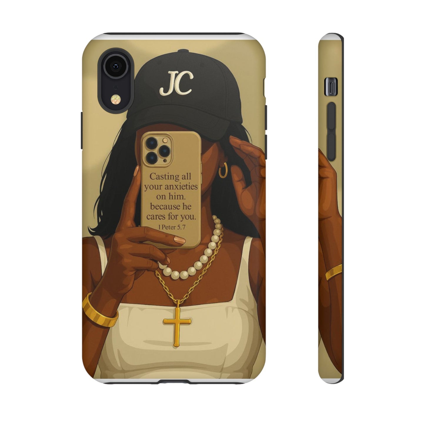 1 Peter 5:7 faith phone case cast your cares