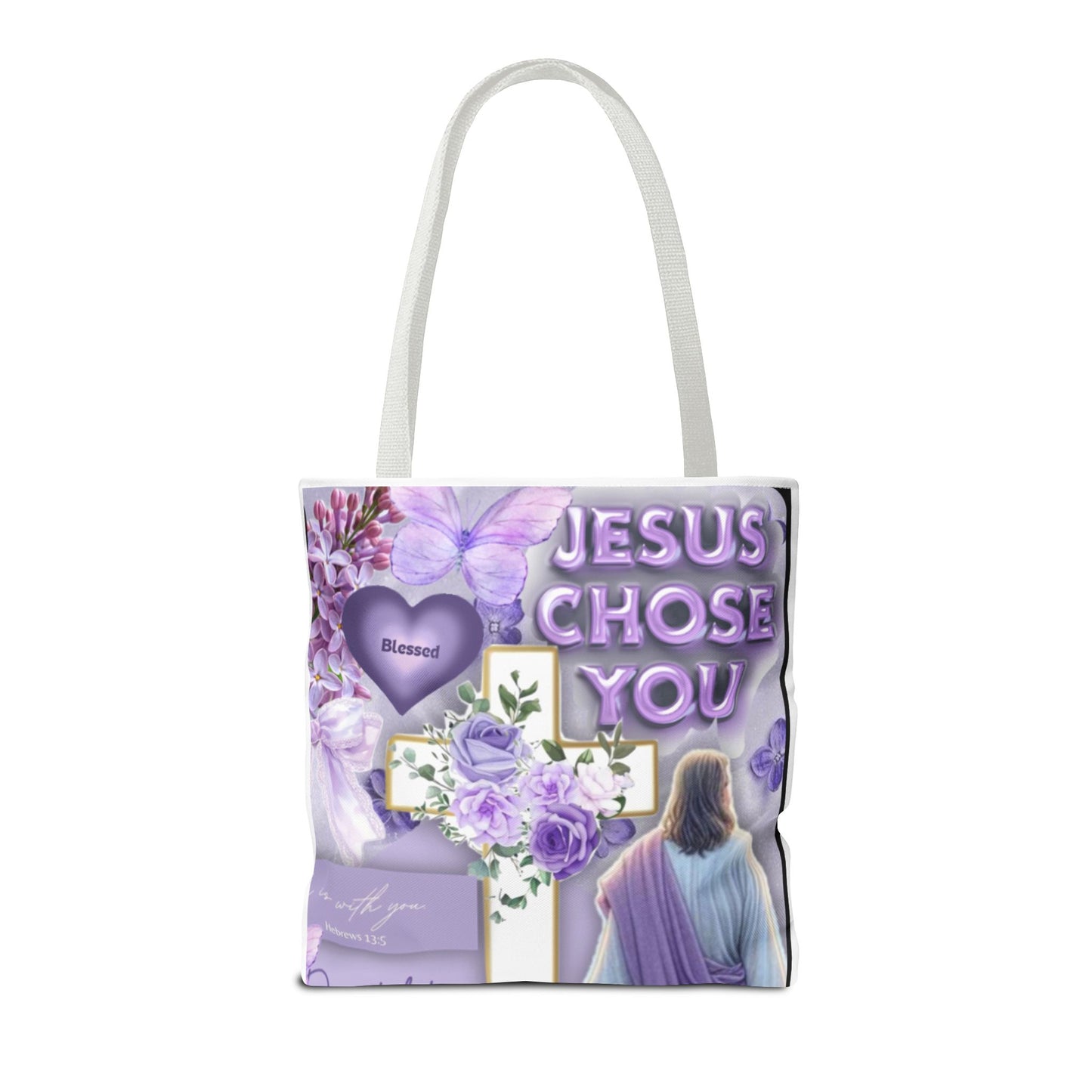 Faith-Inspired Tote Bag - "Jesus Chose You"