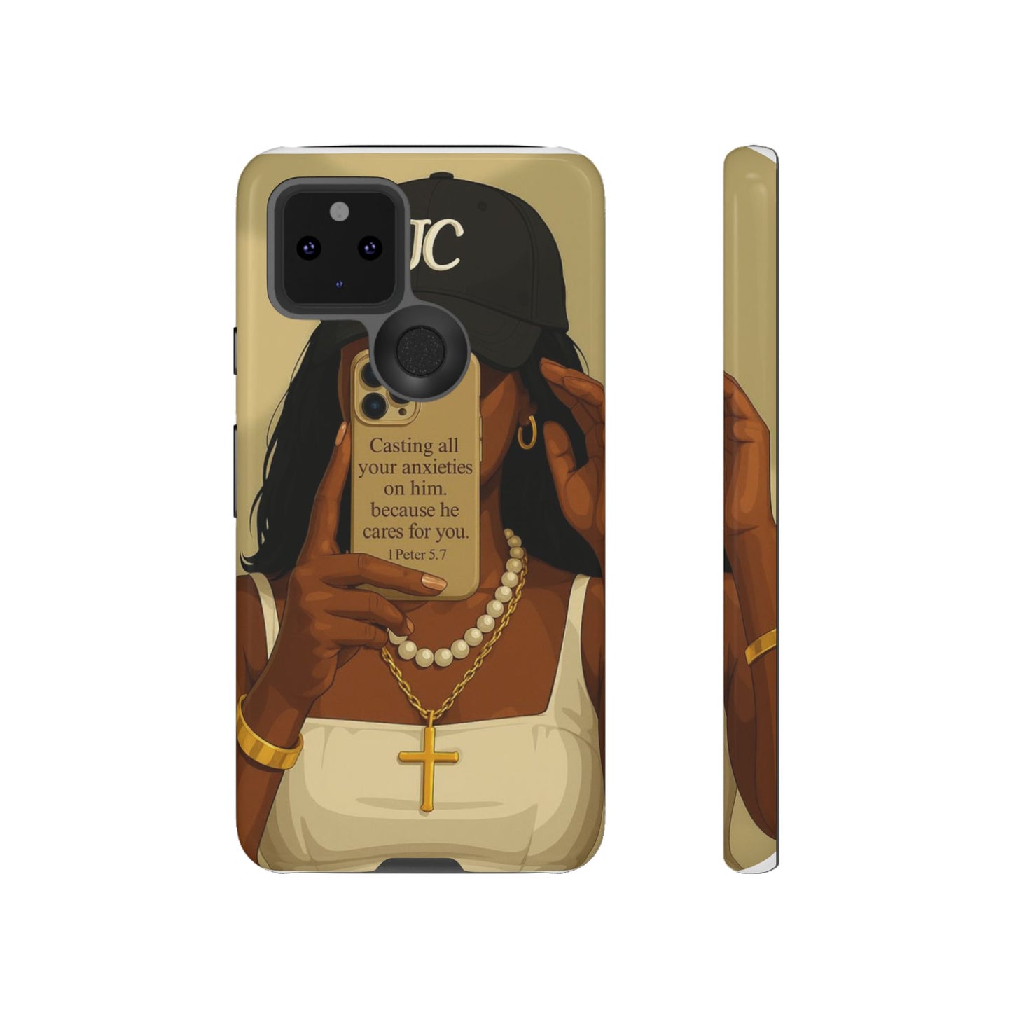 1 Peter 5:7 faith phone case cast your cares