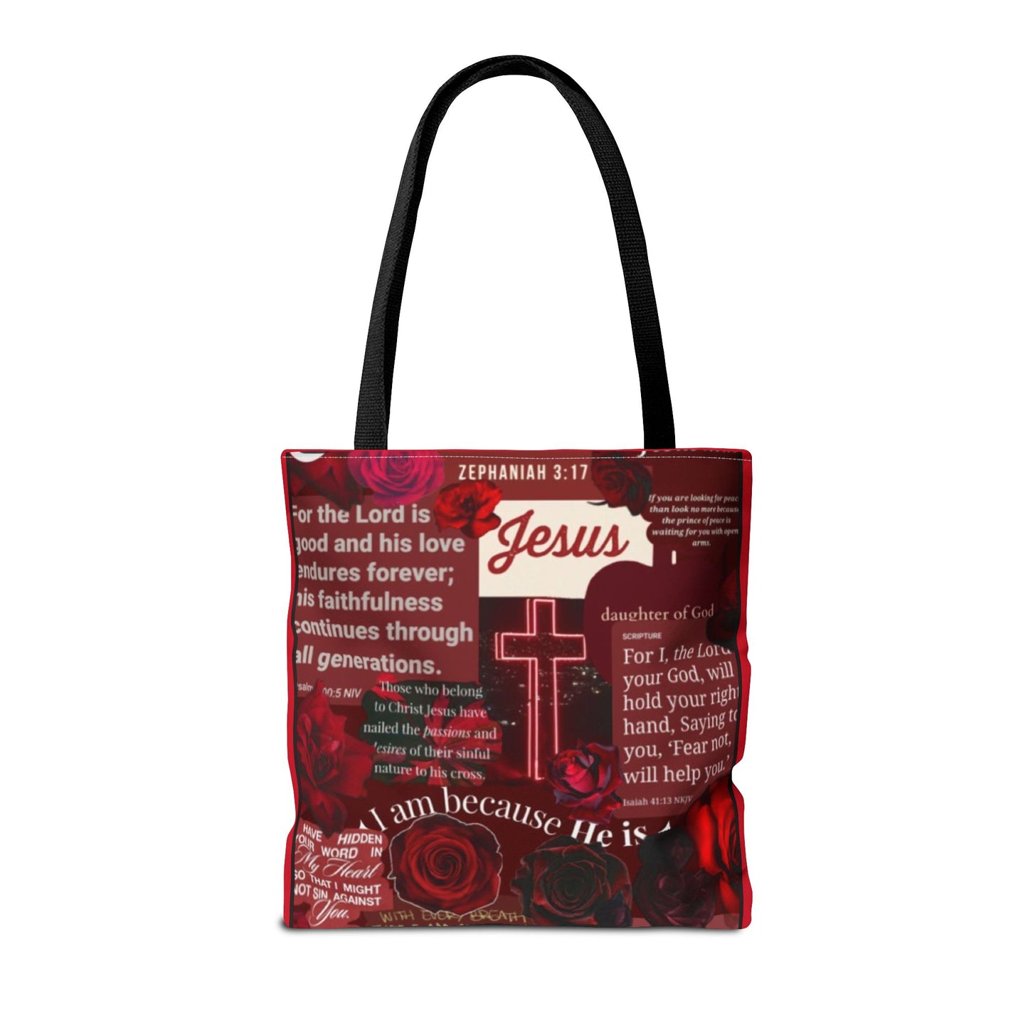 Faith-Inspired Tote Bag with Bible Verses