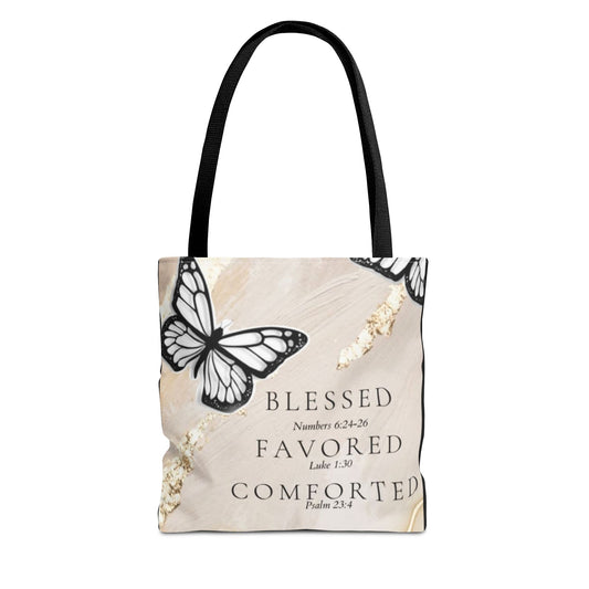 Blessed and  favored Tote Bag
