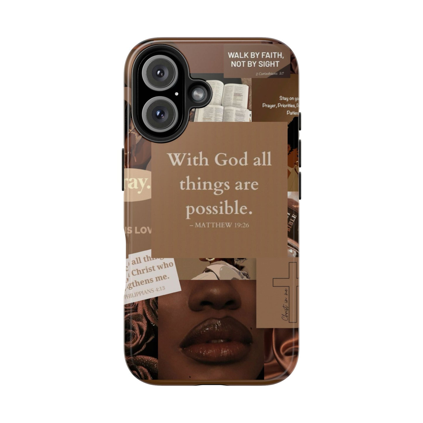 All things are possible phone case bold faith daily reminder