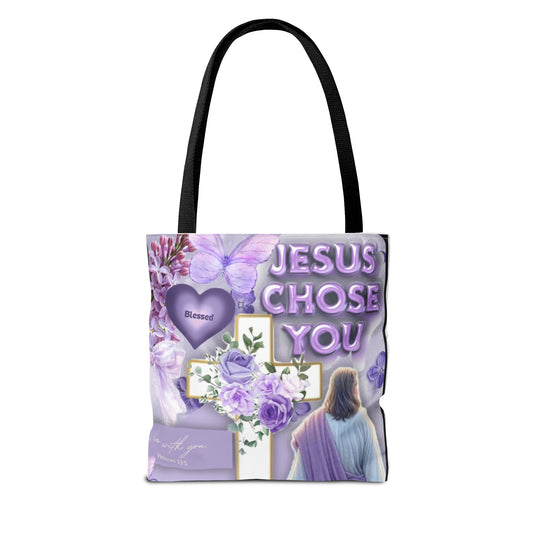 Faith-Inspired Tote Bag - "Jesus Chose You"