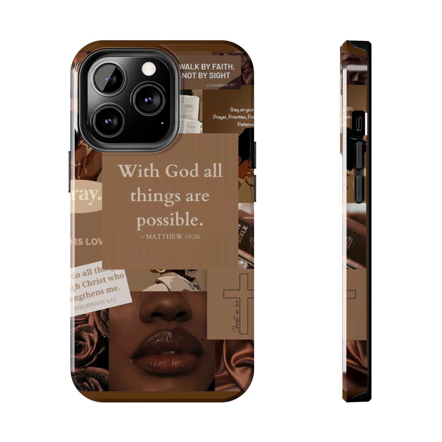 All things are possible phone case bold faith daily reminder