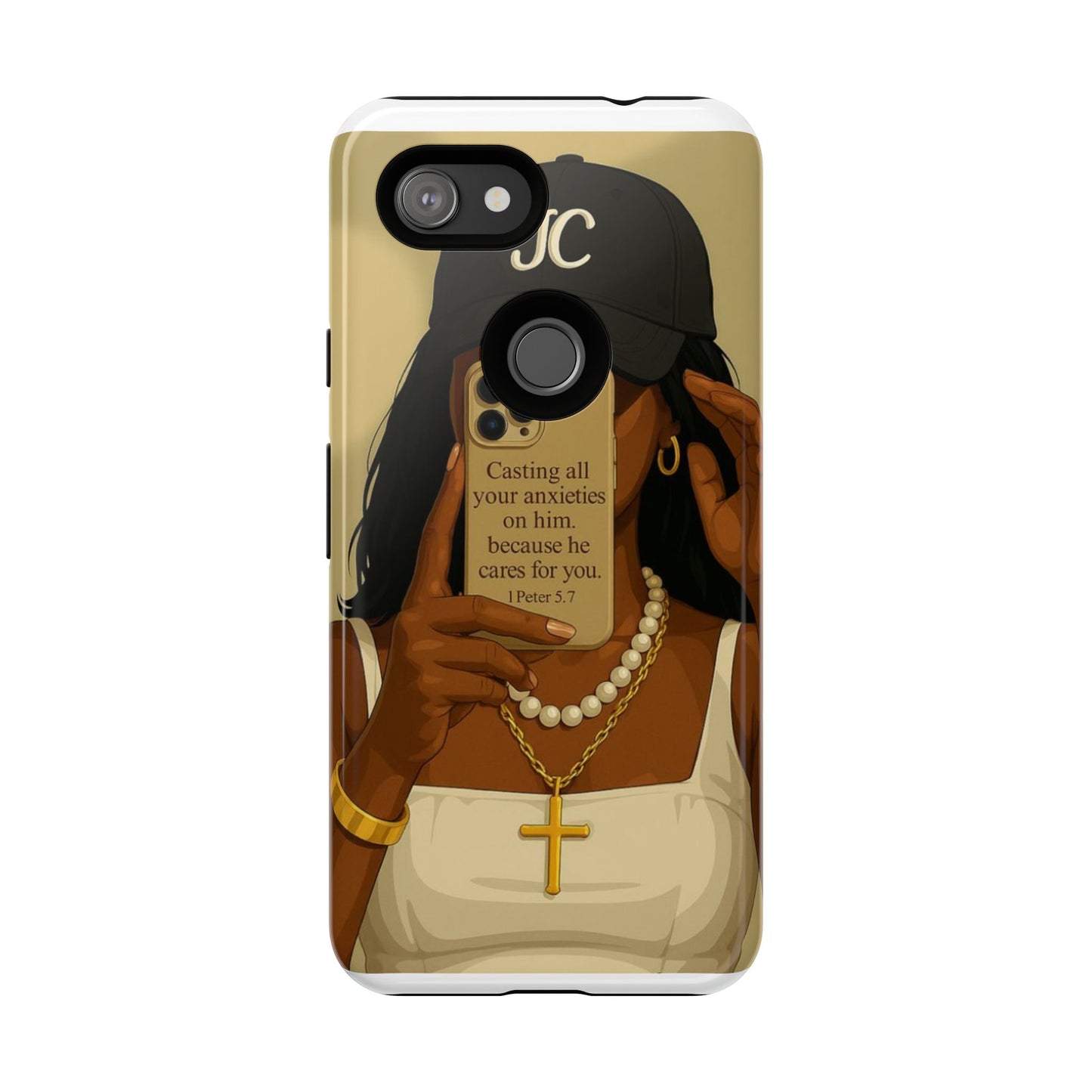 1 Peter 5:7 faith phone case cast your cares