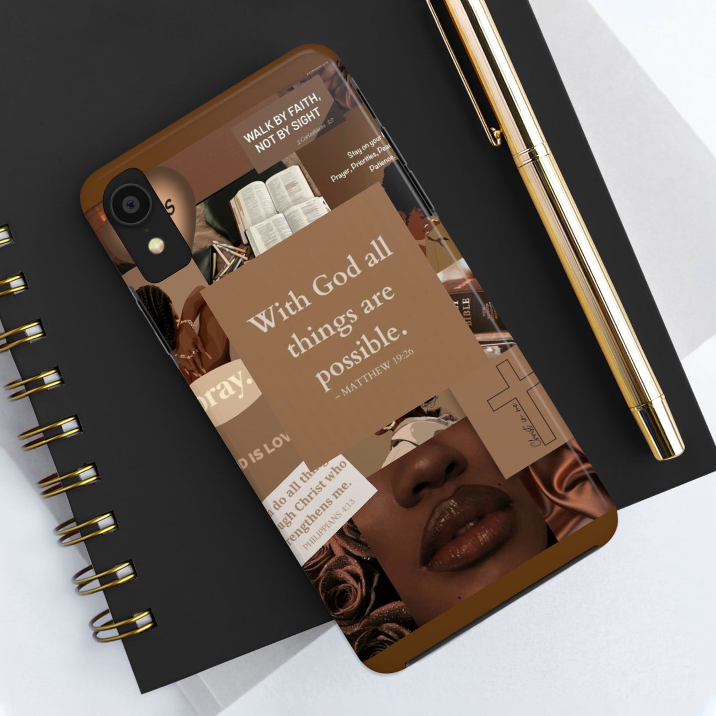 All things are possible phone case bold faith daily reminder