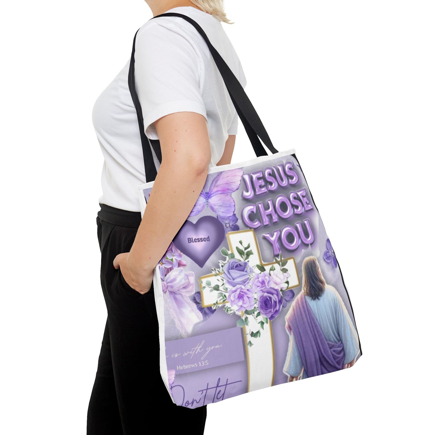 Faith-Inspired Tote Bag - "Jesus Chose You"