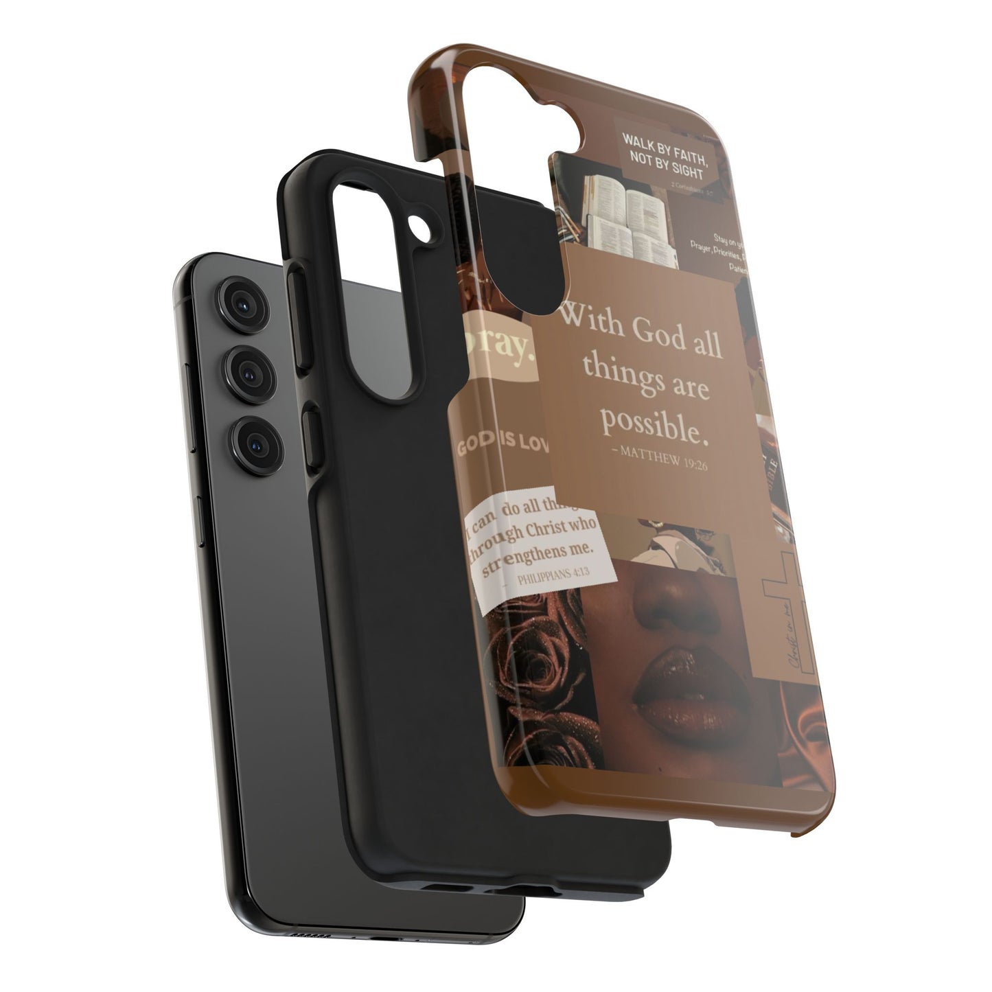 All things are possible phone case bold faith daily reminder