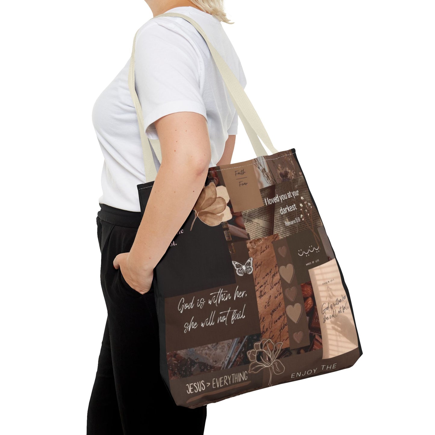 Inspirational Quote Tote Bag - AOP for Everyday Use