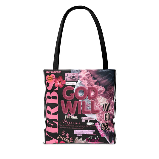 Bold Statement Tote Bag - "God Will You Go Girl" Design