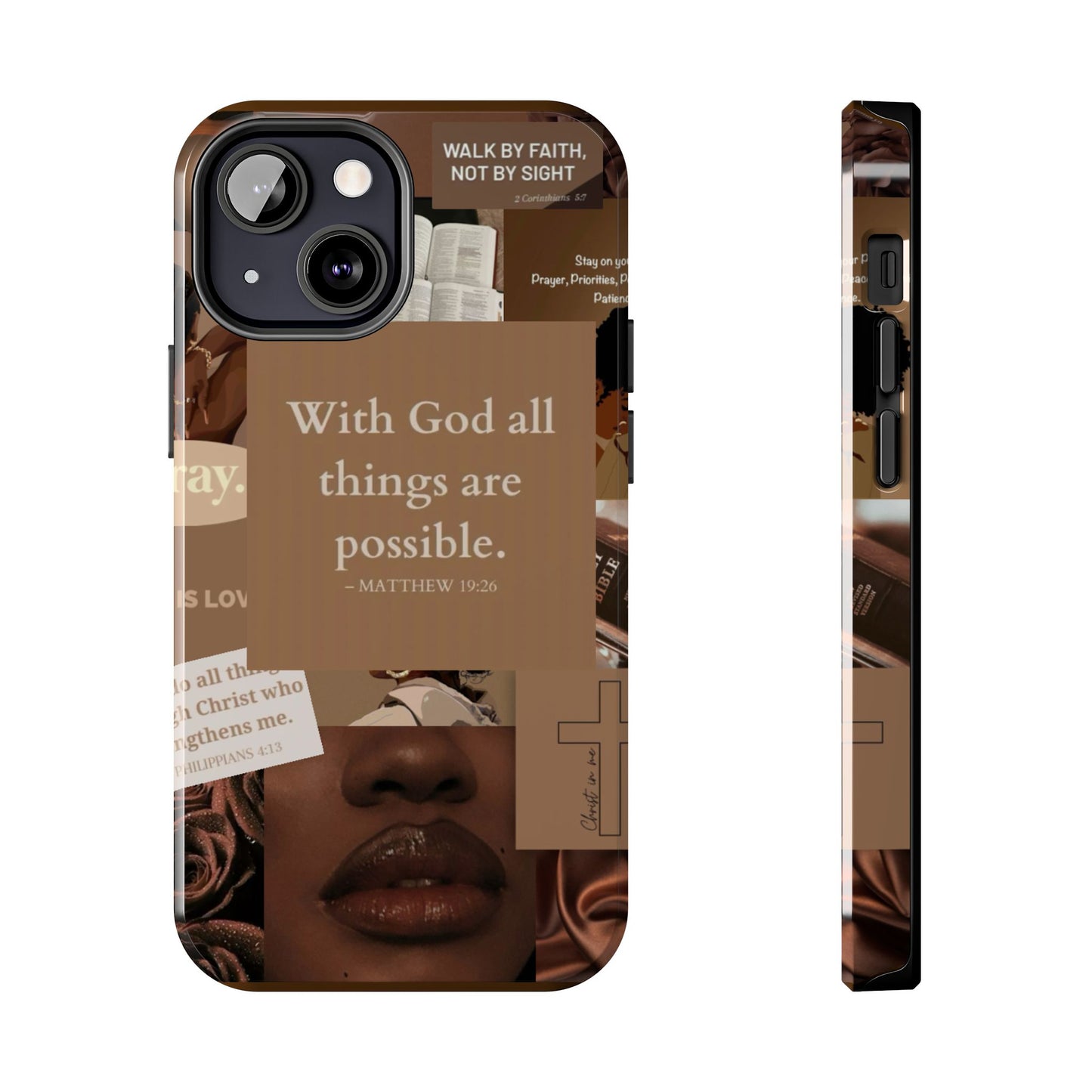 All things are possible phone case bold faith daily reminder