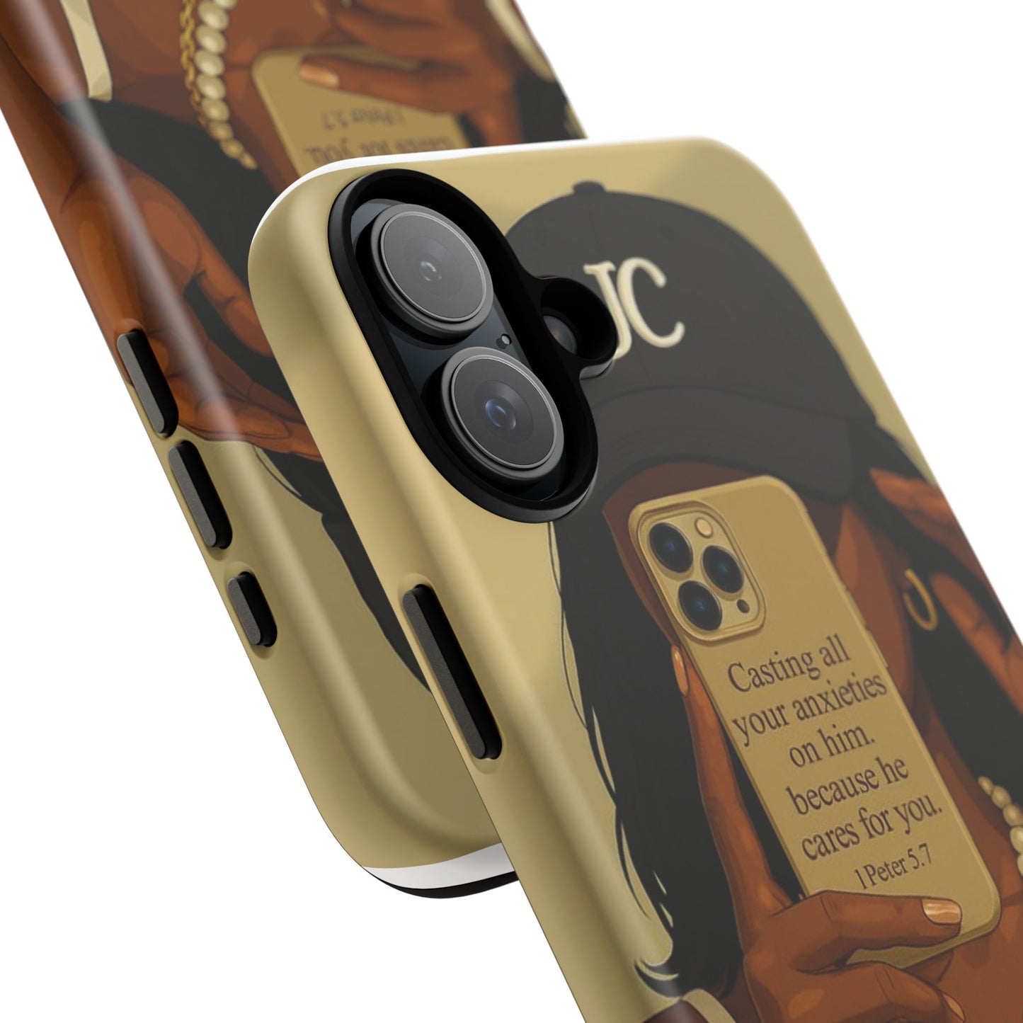 1 Peter 5:7 faith phone case cast your cares