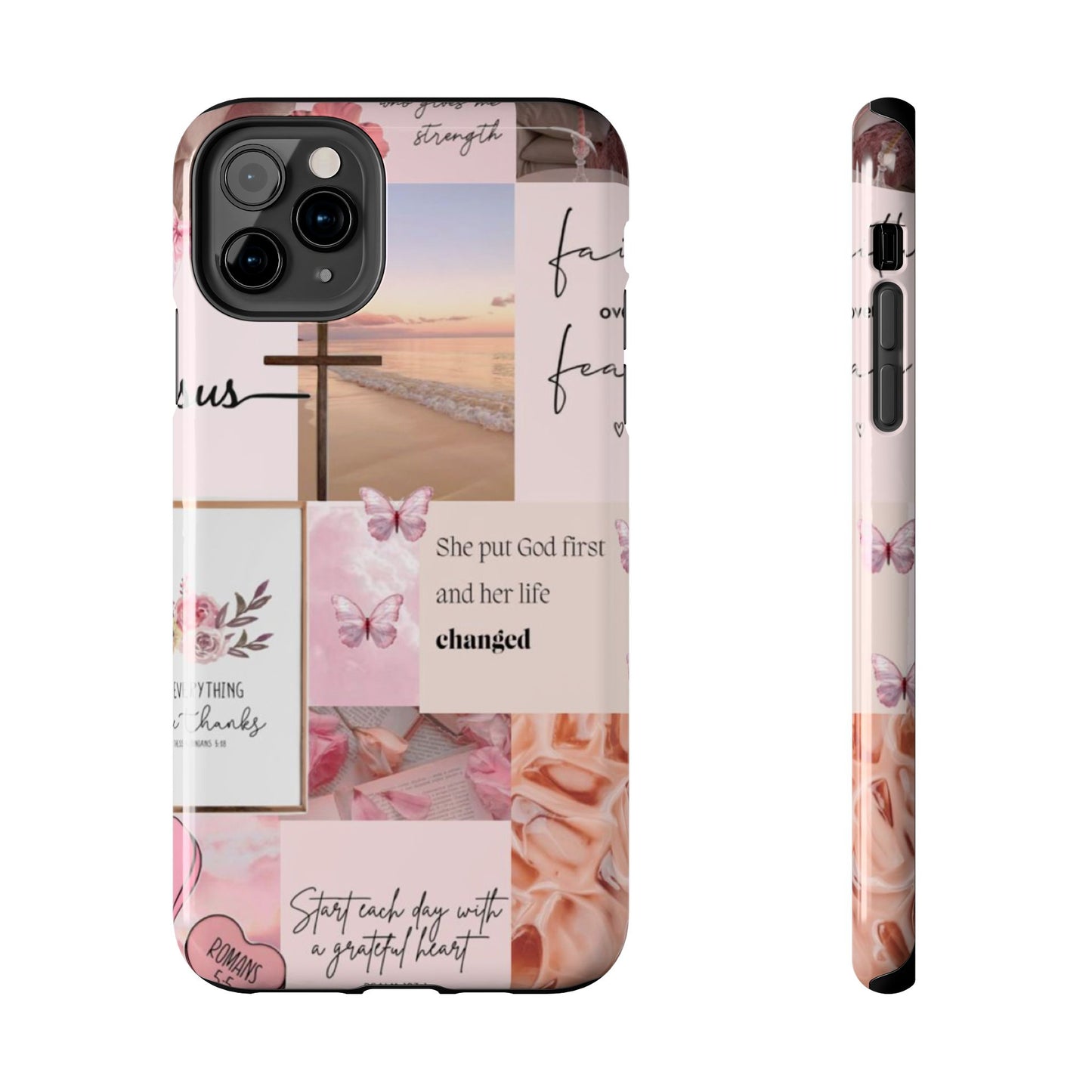 Put God first phone case, gentle strength, and soft surrender