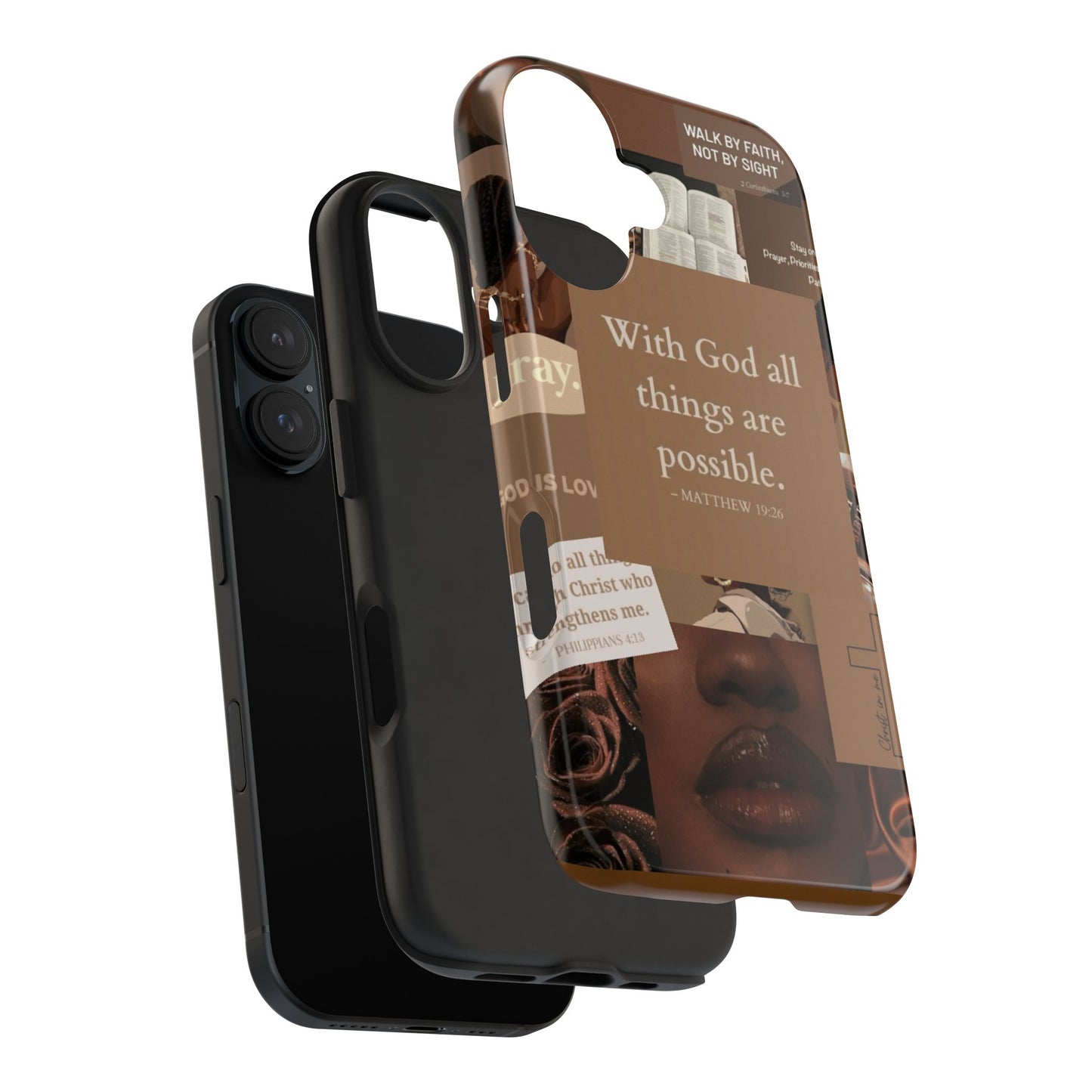 All things are possible phone case bold faith daily reminder