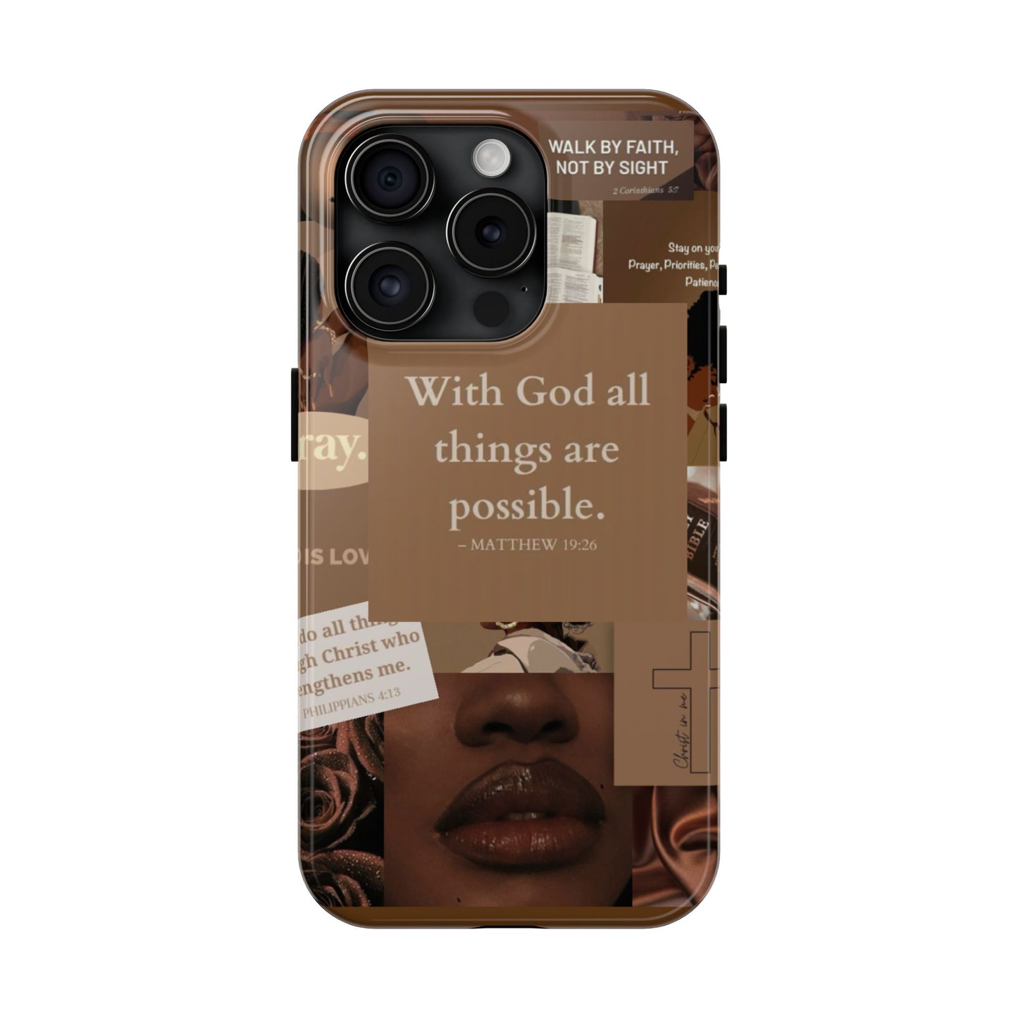 All things are possible phone case bold faith daily reminder