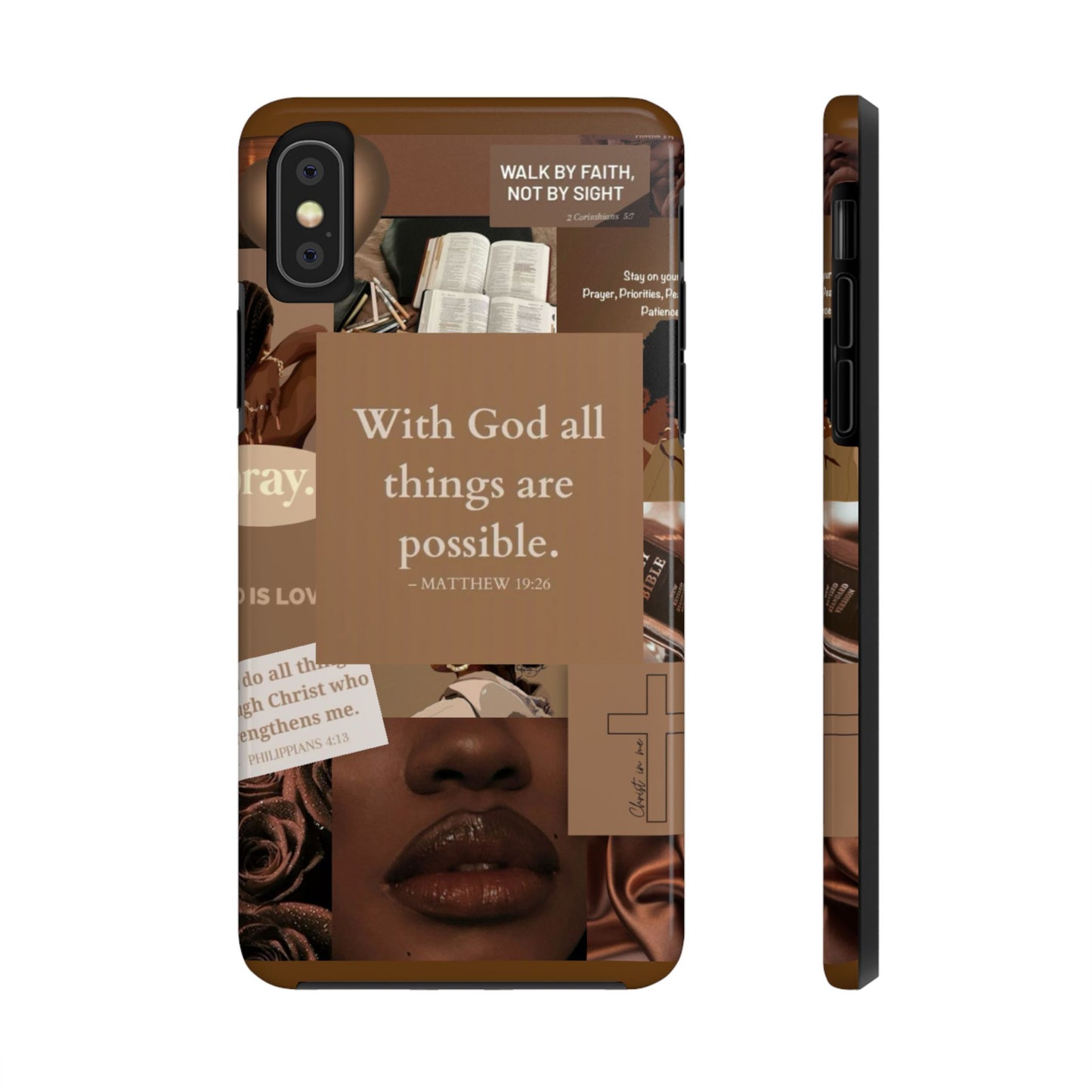 All things are possible phone case bold faith daily reminder
