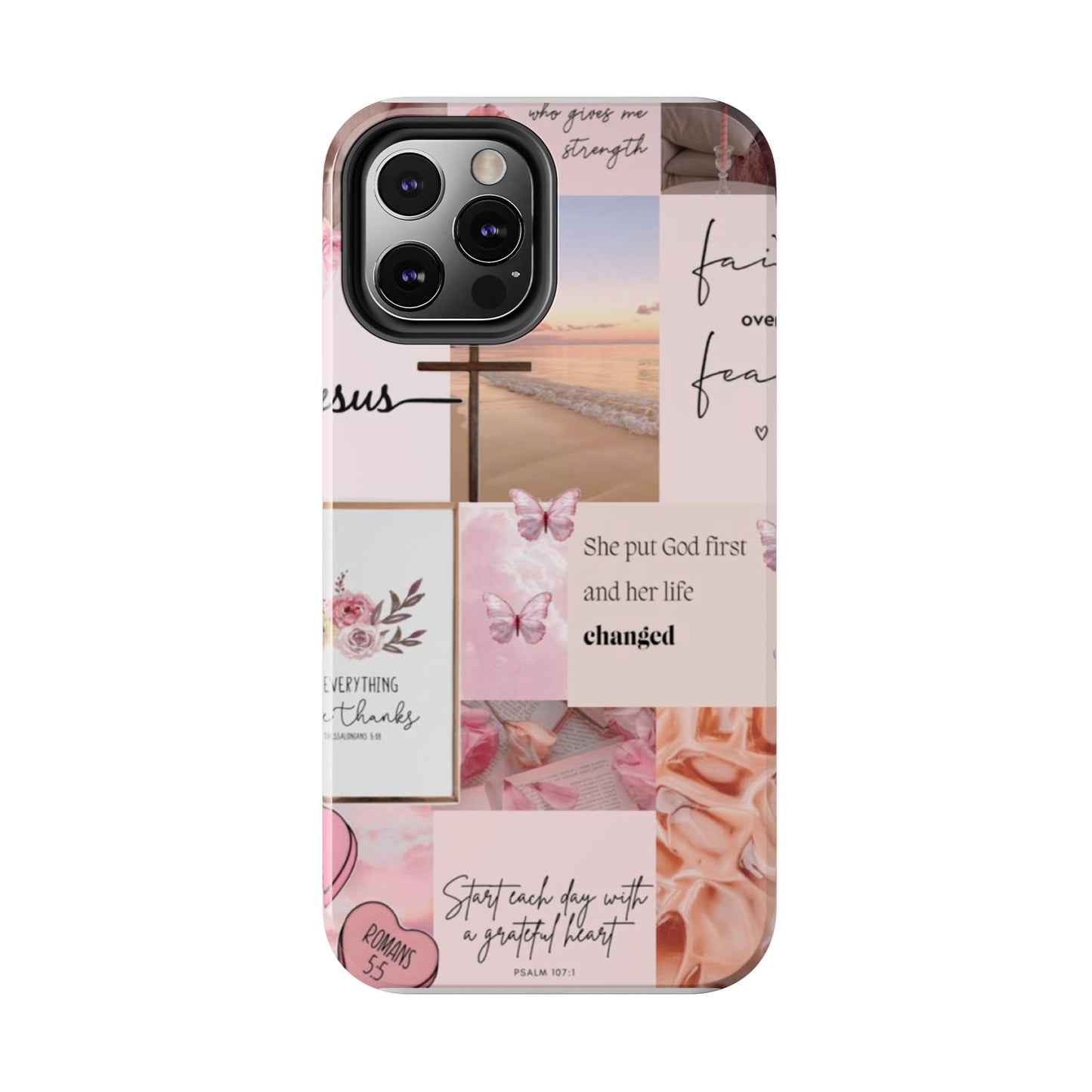 Put God first phone case, gentle strength, and soft surrender