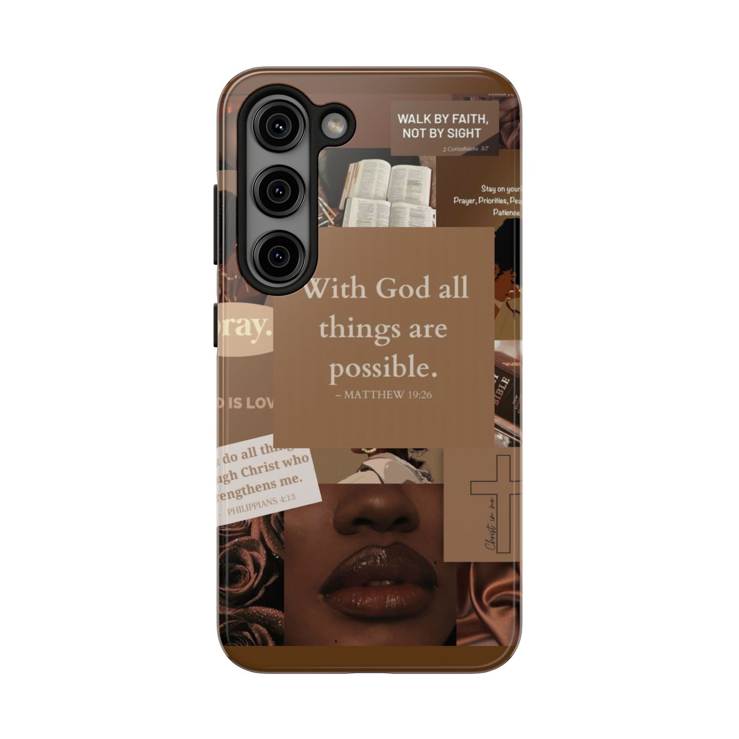 All things are possible phone case bold faith daily reminder