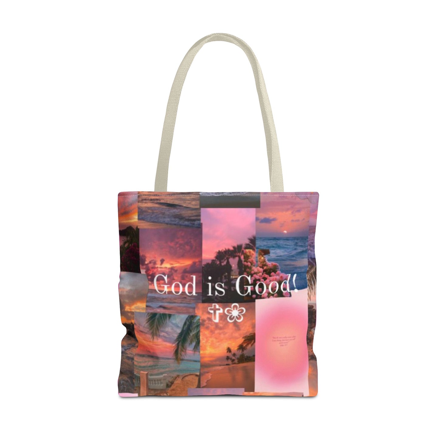 God is good tote peaceful praise and sunset faith