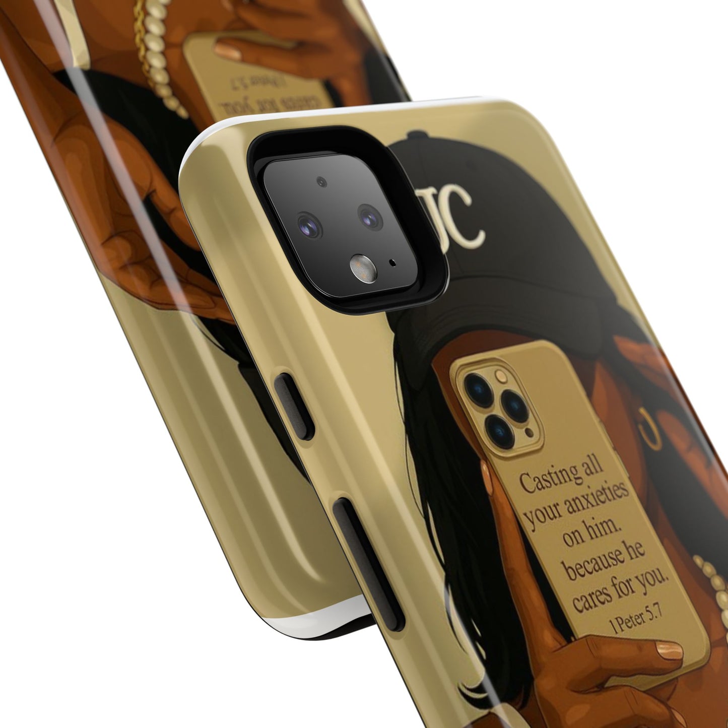 1 Peter 5:7 faith phone case cast your cares