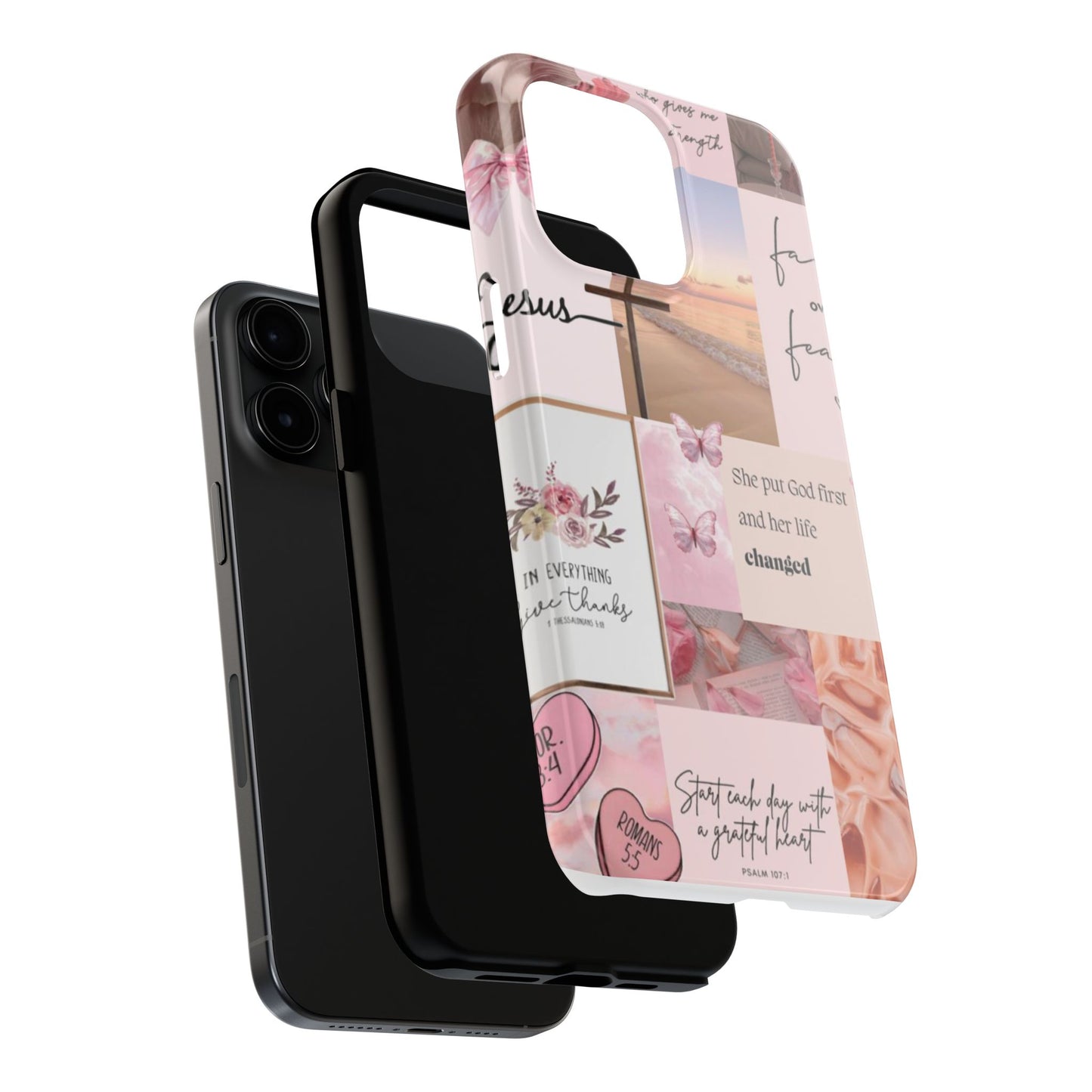 Put God first phone case, gentle strength, and soft surrender