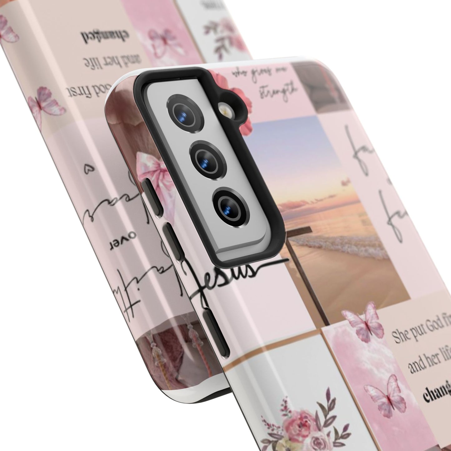 Put God first phone case, gentle strength, and soft surrender