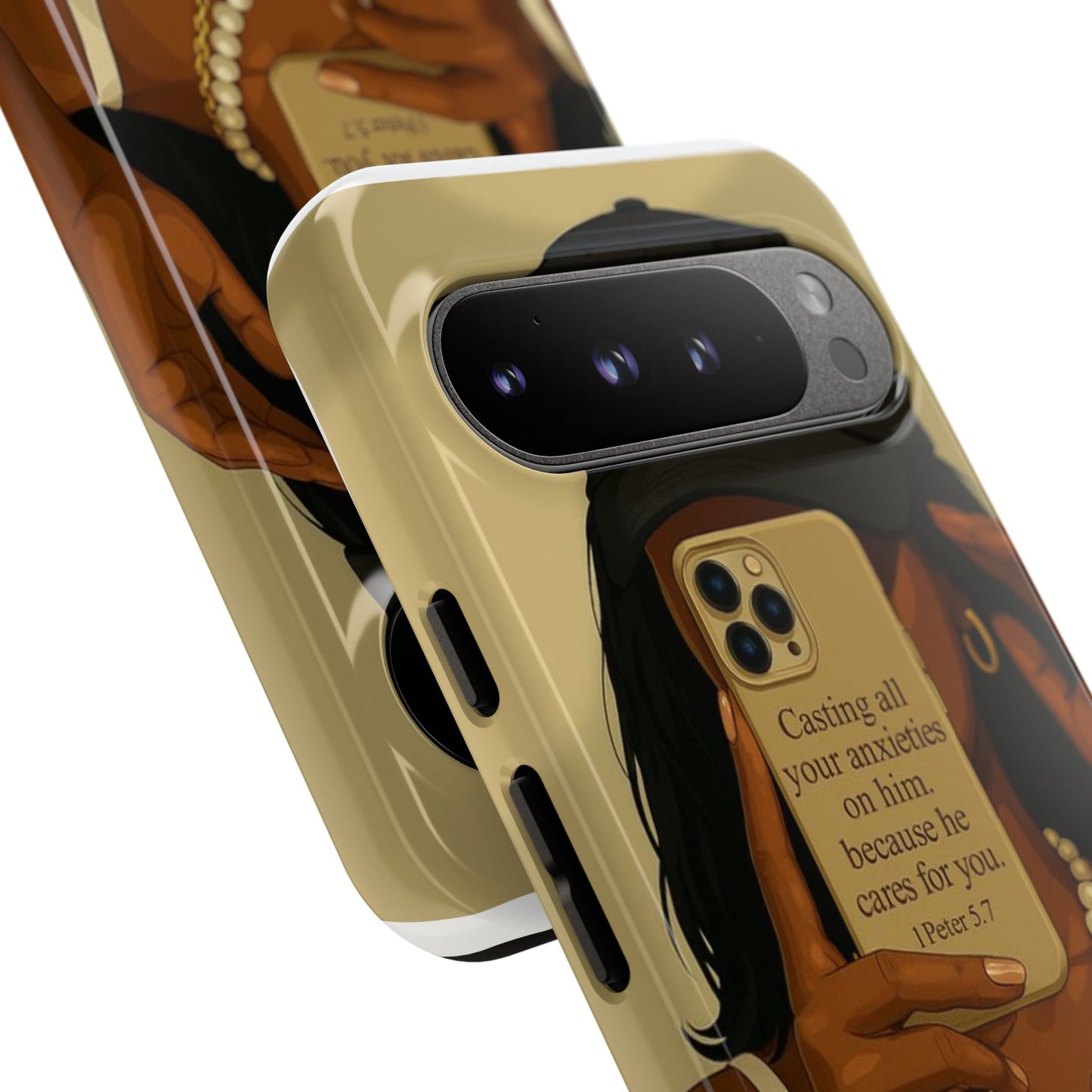 1 Peter 5:7 faith phone case cast your cares