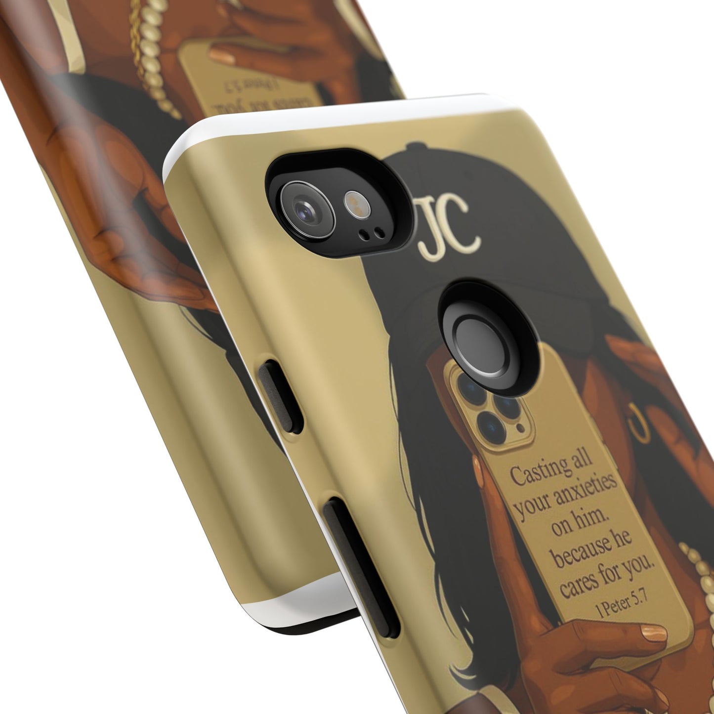 1 Peter 5:7 faith phone case cast your cares