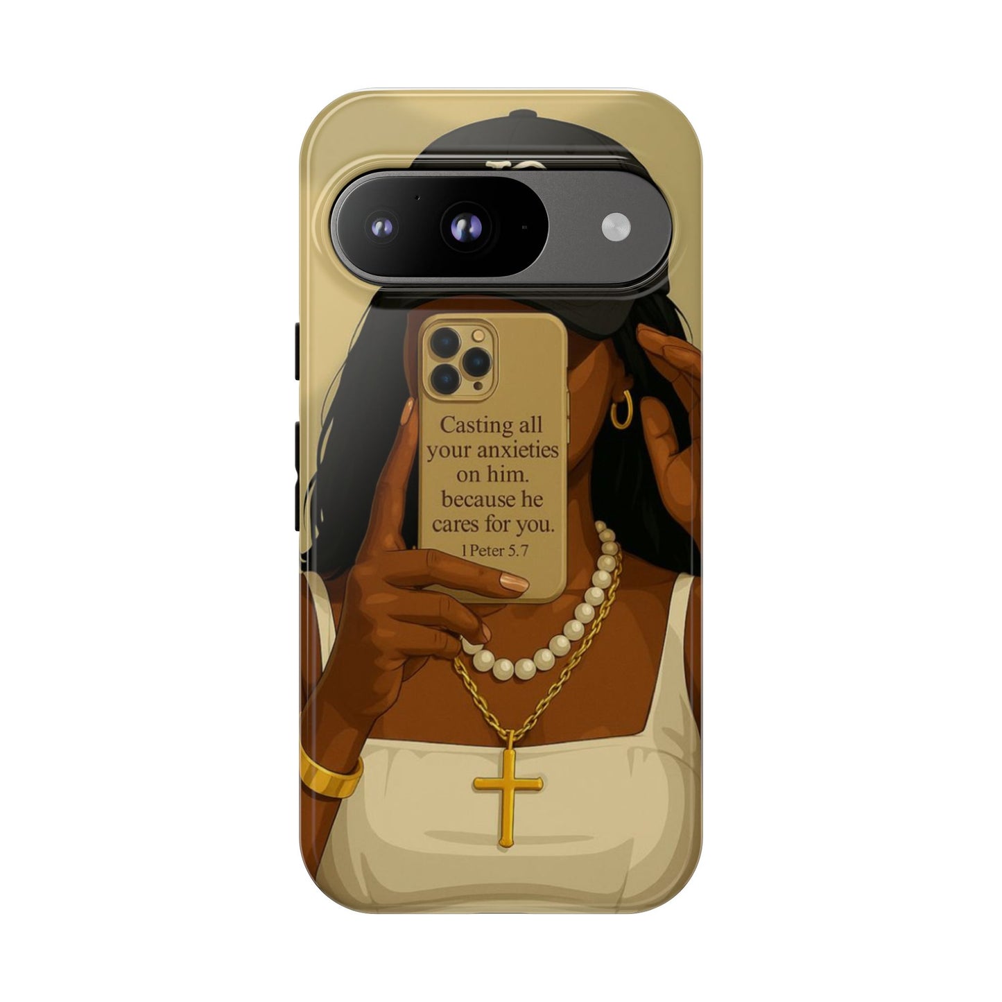 1 Peter 5:7 faith phone case cast your cares