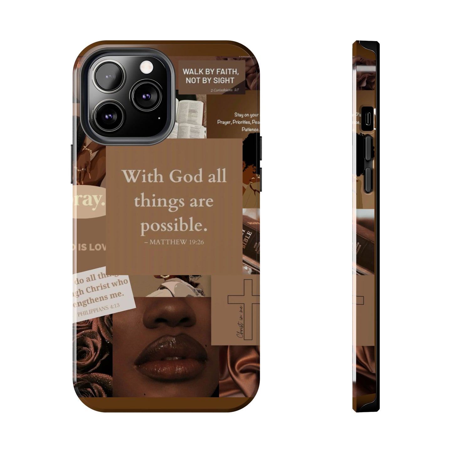 All things are possible phone case bold faith daily reminder