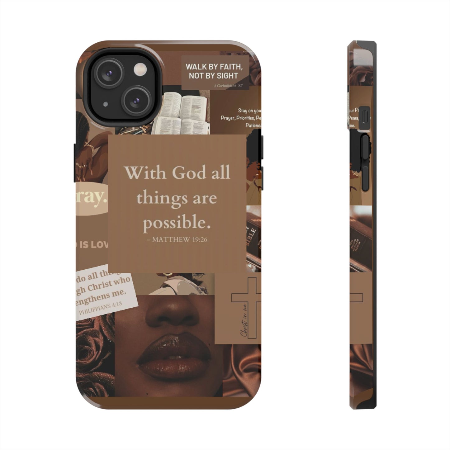 All things are possible phone case bold faith daily reminder