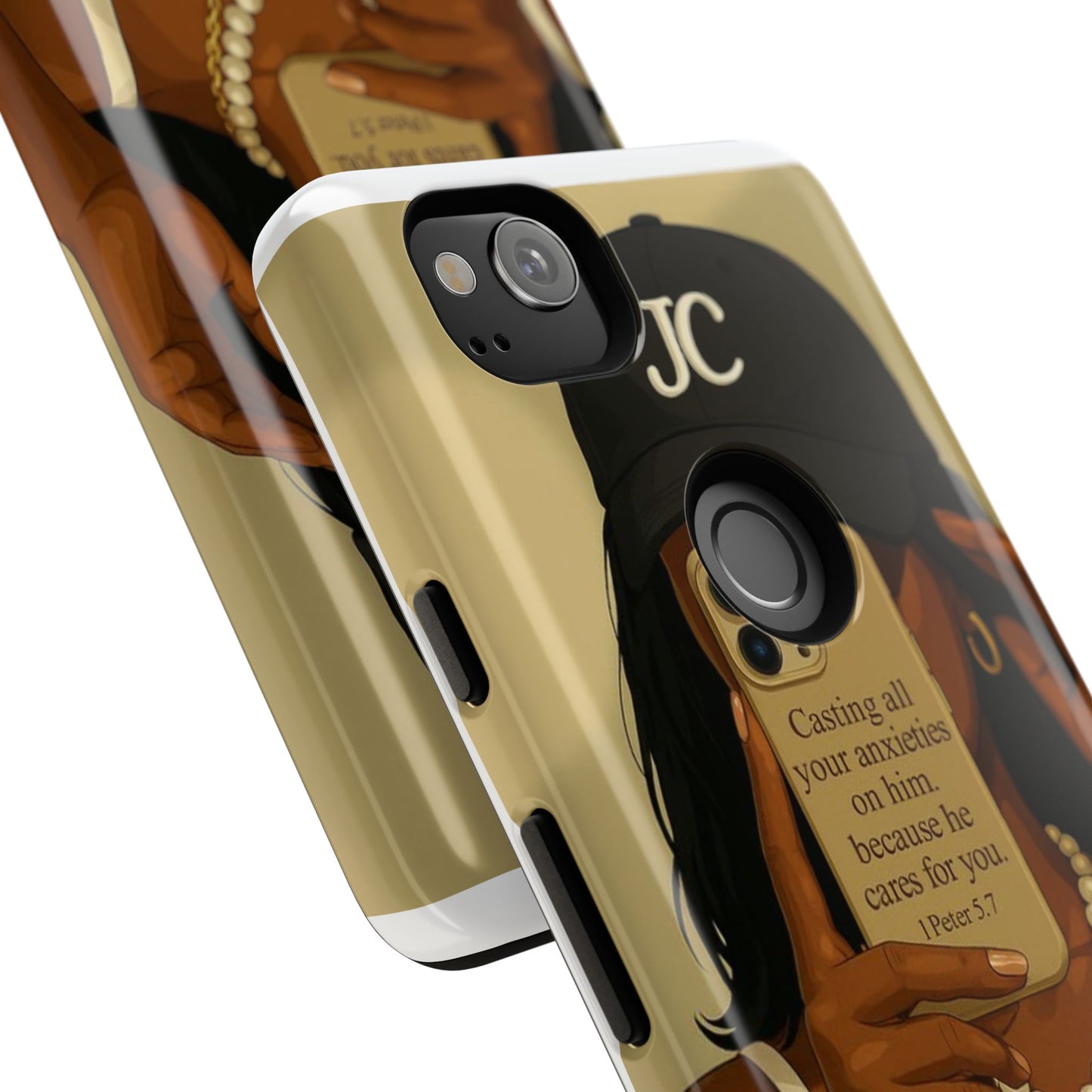 1 Peter 5:7 faith phone case cast your cares