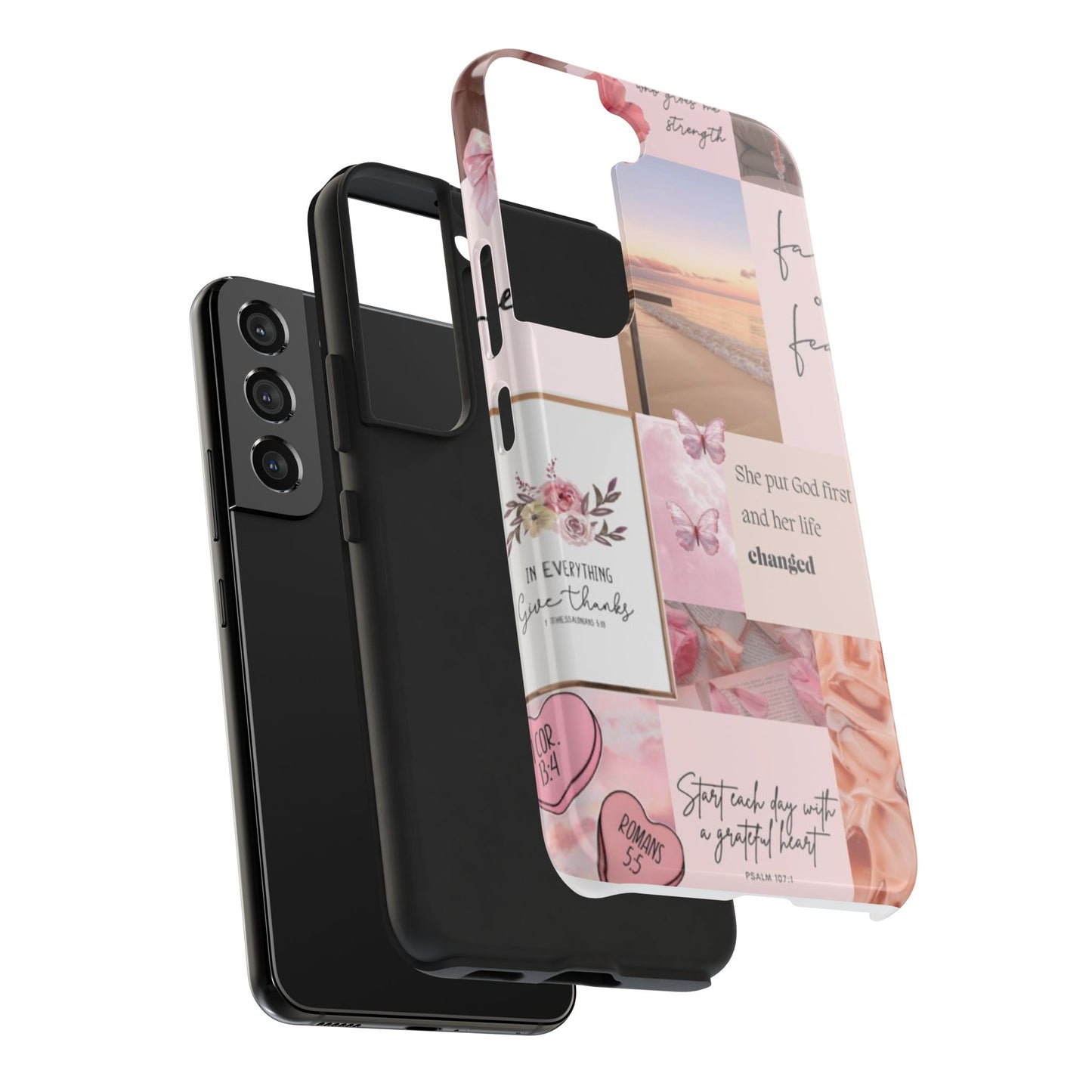Put God first phone case, gentle strength, and soft surrender